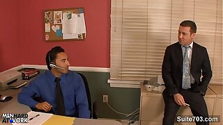 Remarkable gay fucking butts in the office